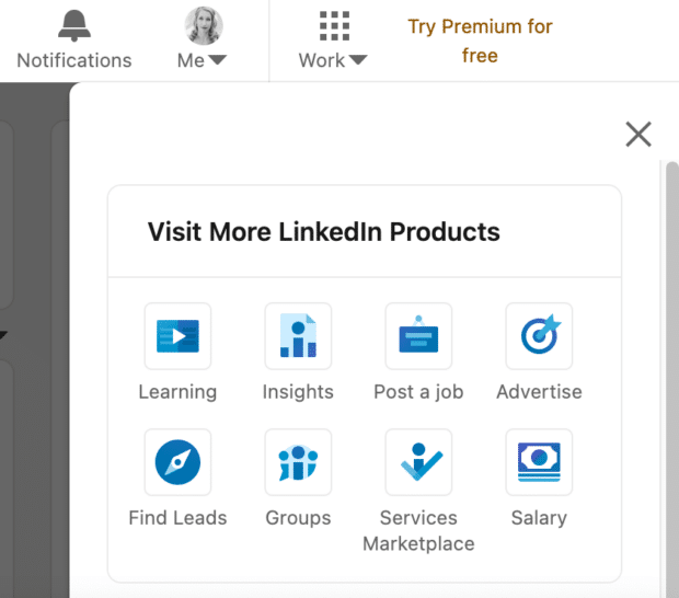 LinkedIn的产品包括学习洞察和小组